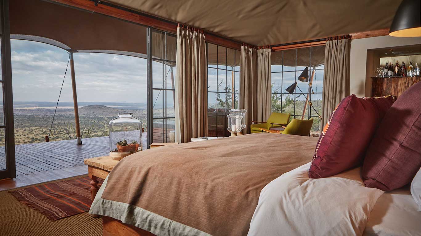Elewana Lodo Springs accommodation spacious luxury tents with a view Show Room