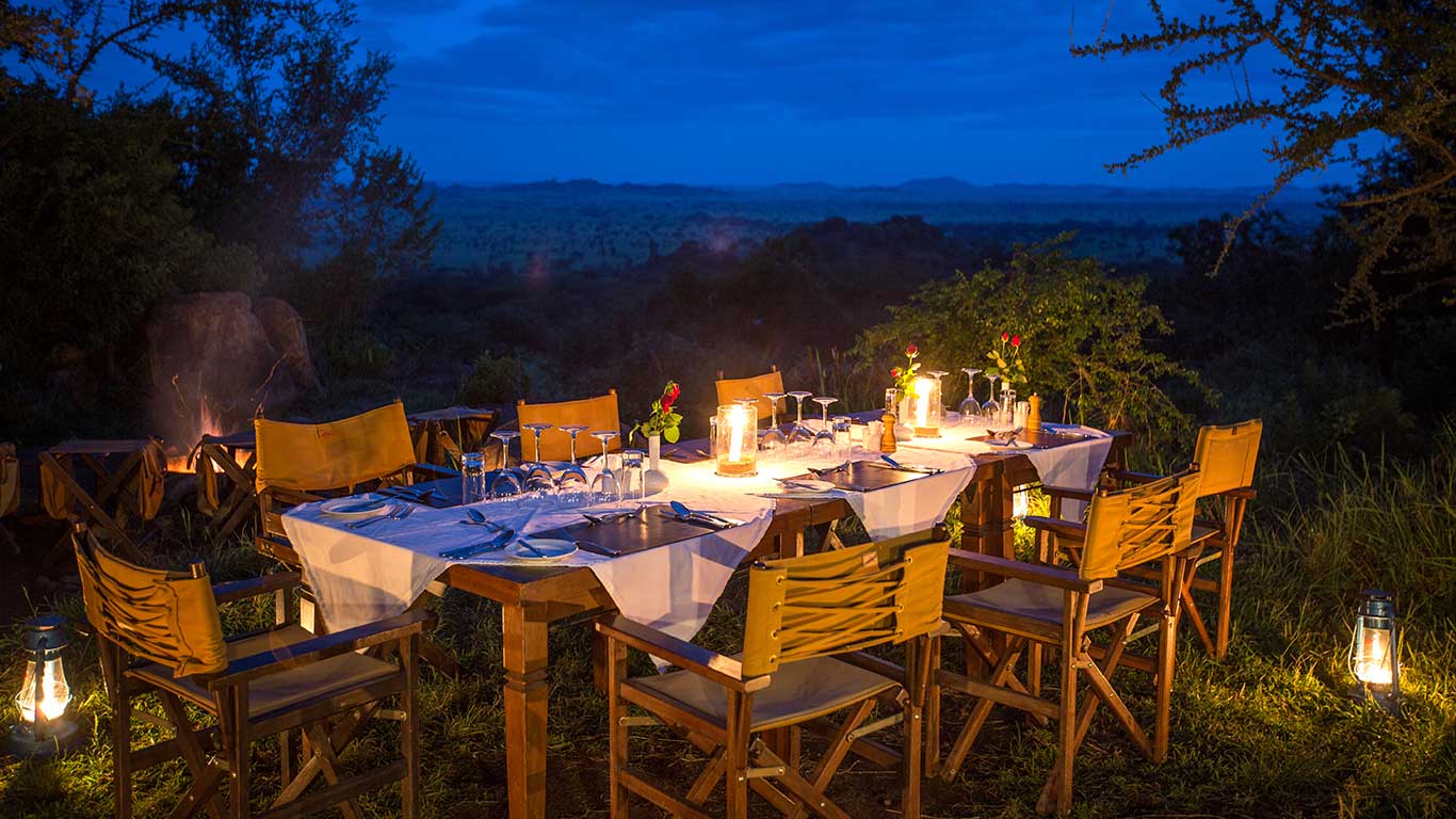 Serengeti Pioneer bush dinner