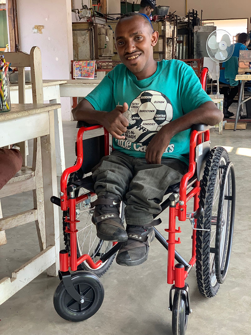 wheel chair donation Amani